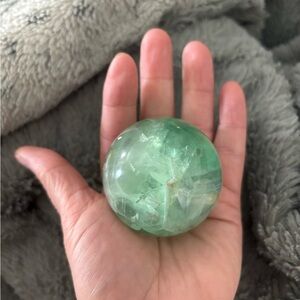 green fluorite sphere